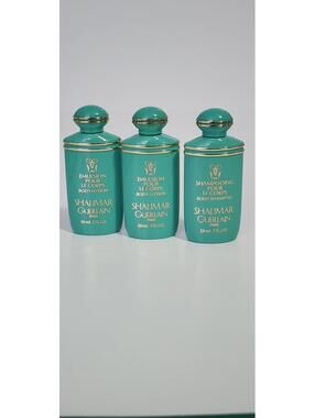 Vintage EMPTY Shalimar Guerlain Mini Perfume Bottles Set of 3